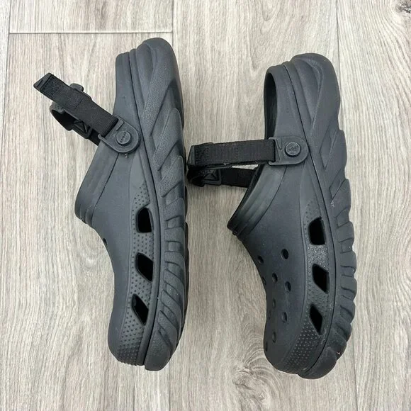 Crocs Men's 13 Black Iconic Comfort Clogs Slingback Adjustable Strap - Picture 5 of 11